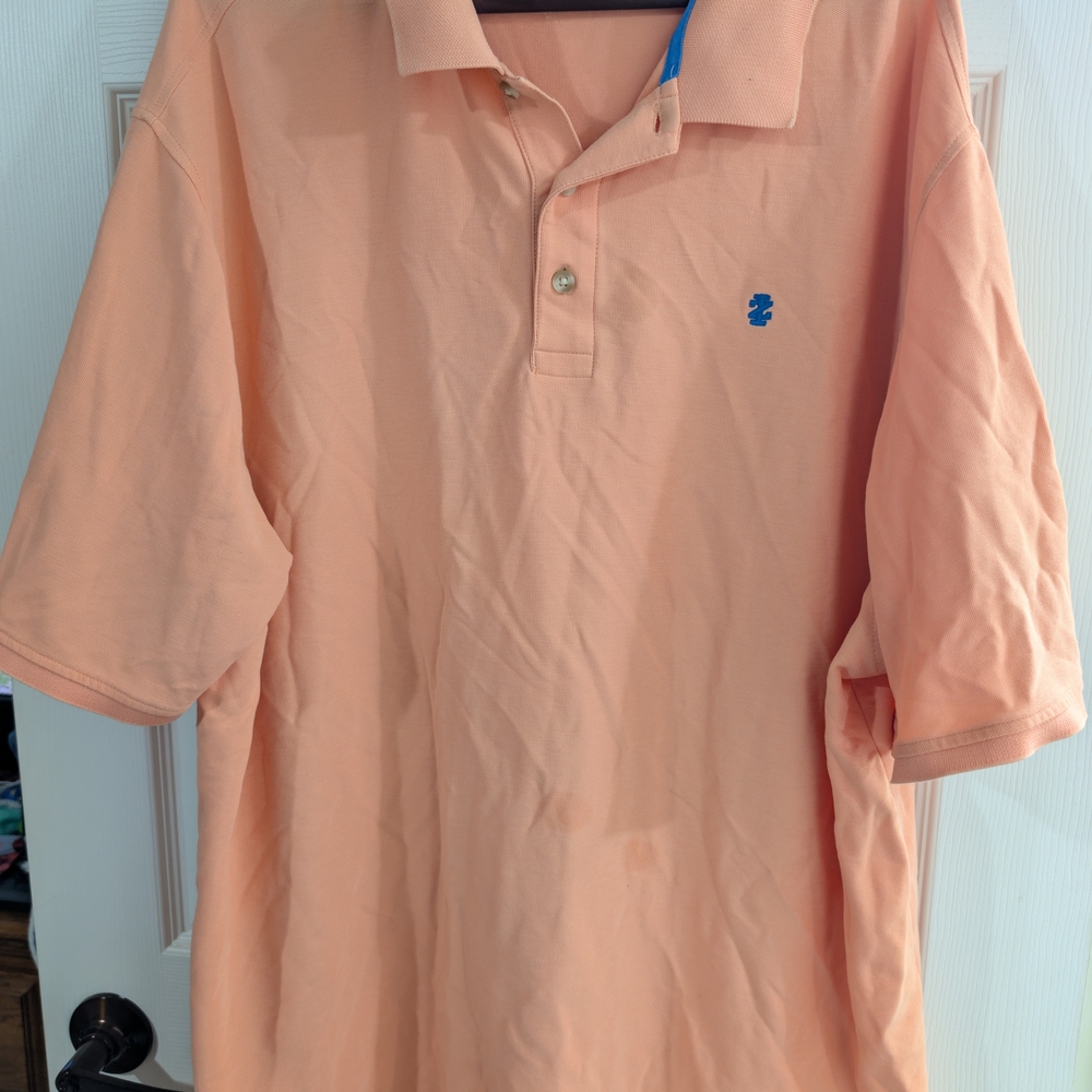 Izod Men's Polo Shirt in Soft Peach